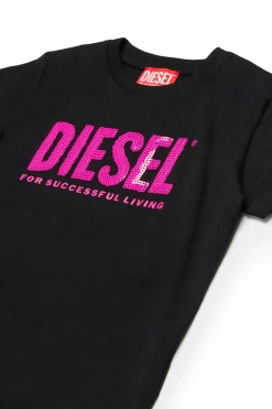 DIESEL T-shirt con logo con paillettes | T-Shirts