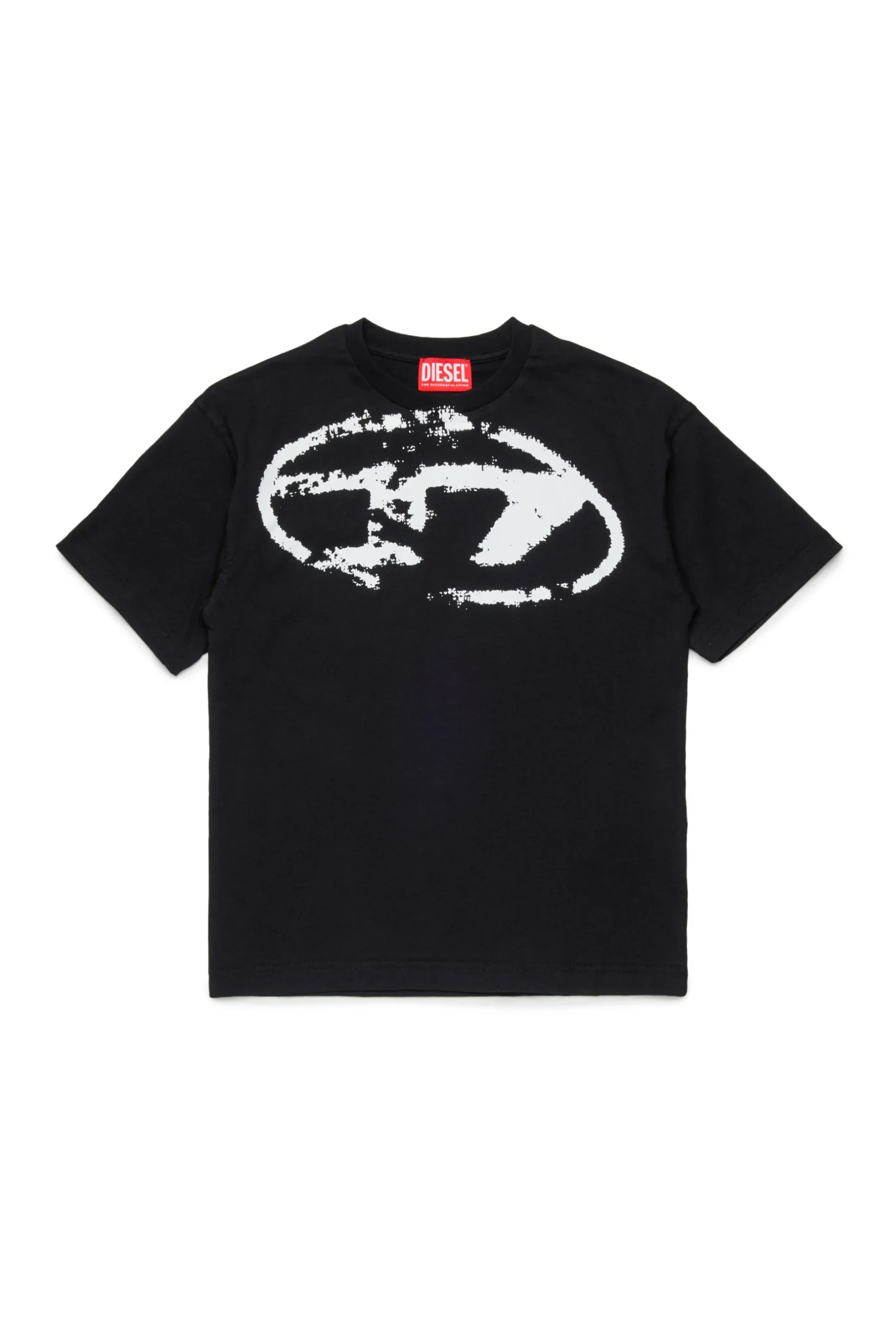DIESEL T-shirt con logo Oval D effetto used | Bambino Oval D By Diesel | Oval D By Diesel