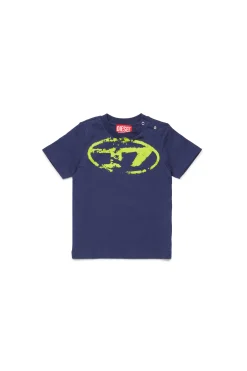 DIESEL T-shirt con logo Oval D effetto used | Bambino T-Shirt | Oval D By Diesel