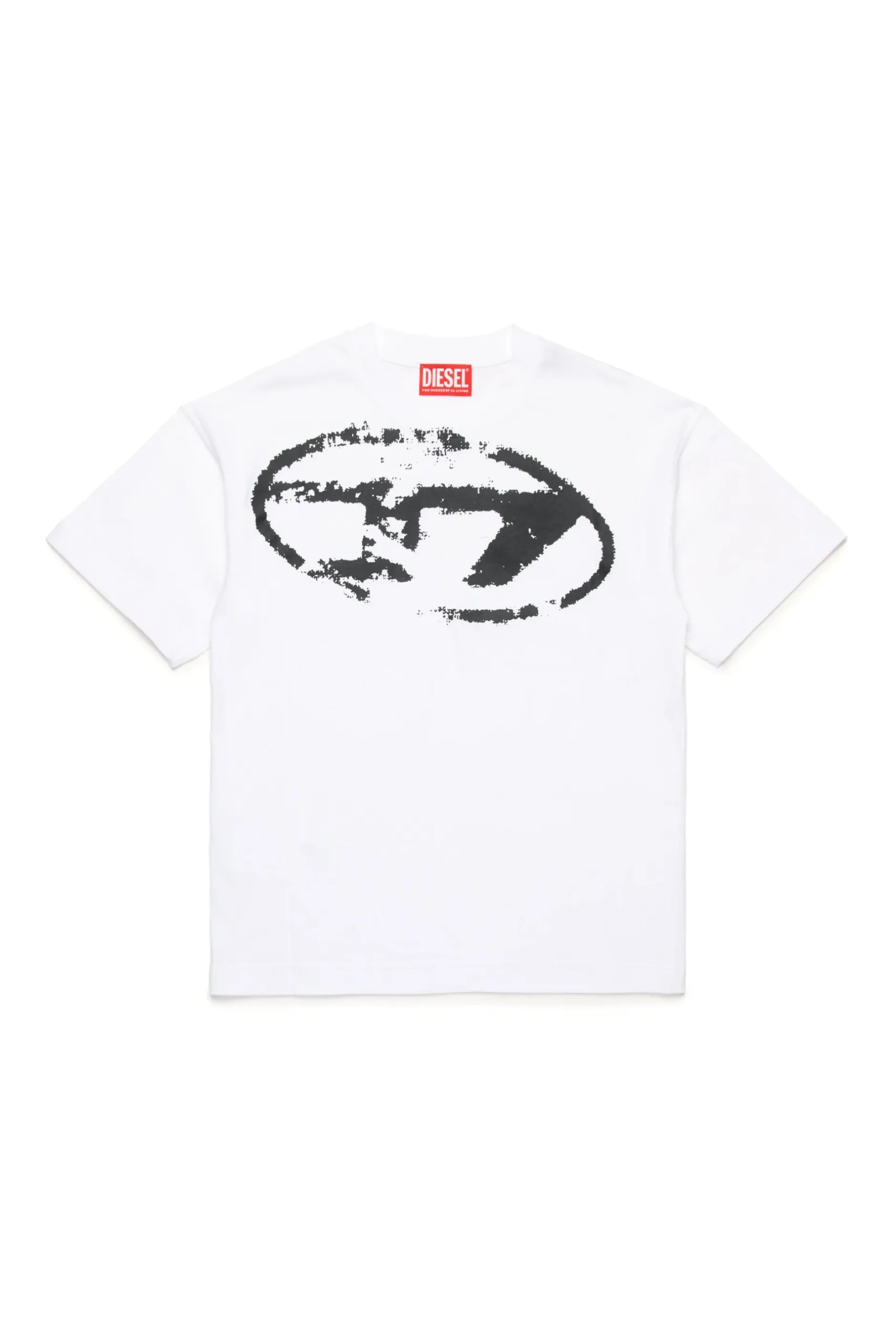 DIESEL T-shirt con logo Oval D effetto used | Bambino Oval D By Diesel | Oval D By Diesel