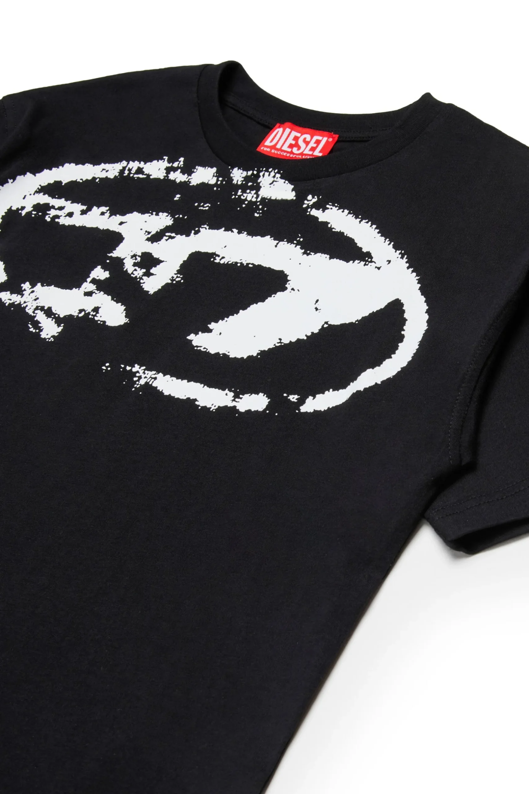 DIESEL T-shirt con logo Oval D effetto used | Bambino Oval D By Diesel | Oval D By Diesel