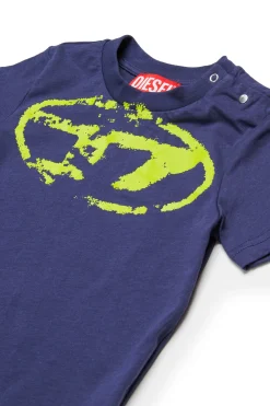 DIESEL T-shirt con logo Oval D effetto used | Bambino T-Shirt | Oval D By Diesel