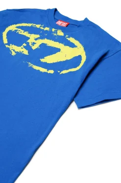 DIESEL T-shirt con logo Oval D effetto used | Bambino Oval D By Diesel | Oval D By Diesel