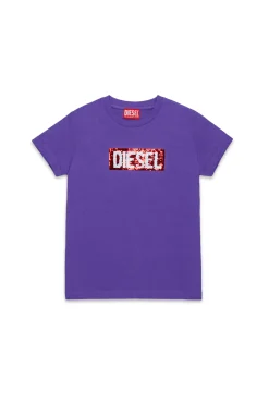 DIESEL T-shirt con logo paillettes | T-Shirts