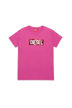 DIESEL T-shirt con logo paillettes | T-Shirts