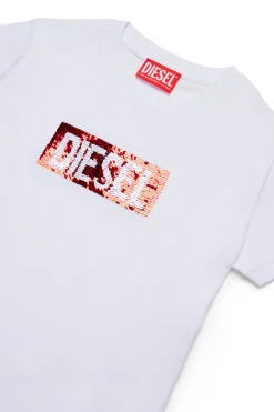 DIESEL T-shirt con logo paillettes | T-Shirts