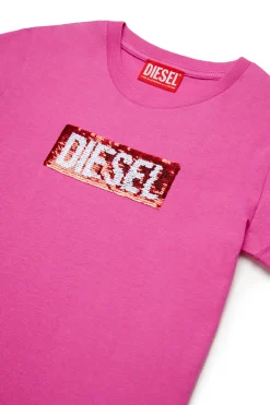 DIESEL T-shirt con logo paillettes | T-Shirts