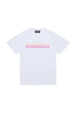 DSQUARED2 T-shirt con logo striped and shaded | Bambino T-Shirts | Logomania
