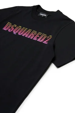 DSQUARED2 T-shirt con logo striped and shaded | Bambino T-Shirts | Logomania