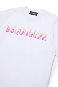 DSQUARED2 T-shirt con logo striped and shaded | Bambino T-Shirts | Logomania