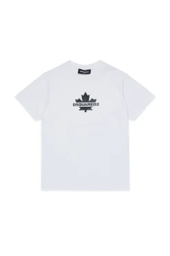 DSQUARED2 T-shirt con Maple Leaf | Bambino T-Shirts | Activewear