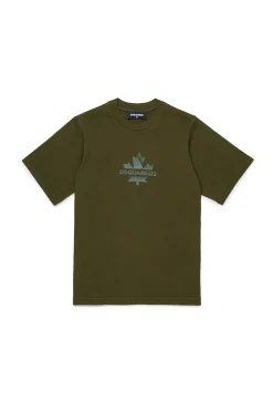 DSQUARED2 T-shirt con Maple Leaf | Bambino T-Shirts | Activewear