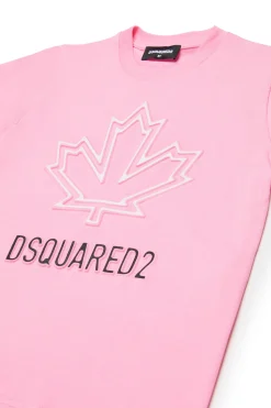 DSQUARED2 T-shirt con Maple Leaf outline | Bambino T-Shirts | Logomania