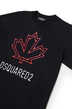 DSQUARED2 T-shirt con Maple Leaf outline | Bambino T-Shirts | Logomania