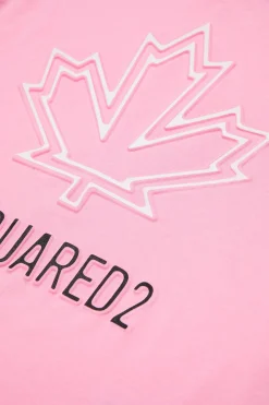 DSQUARED2 T-shirt con Maple Leaf outline | Bambino T-Shirts | Logomania