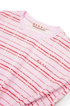 MARNI T-shirt con nodo allover Check | T-Shirts