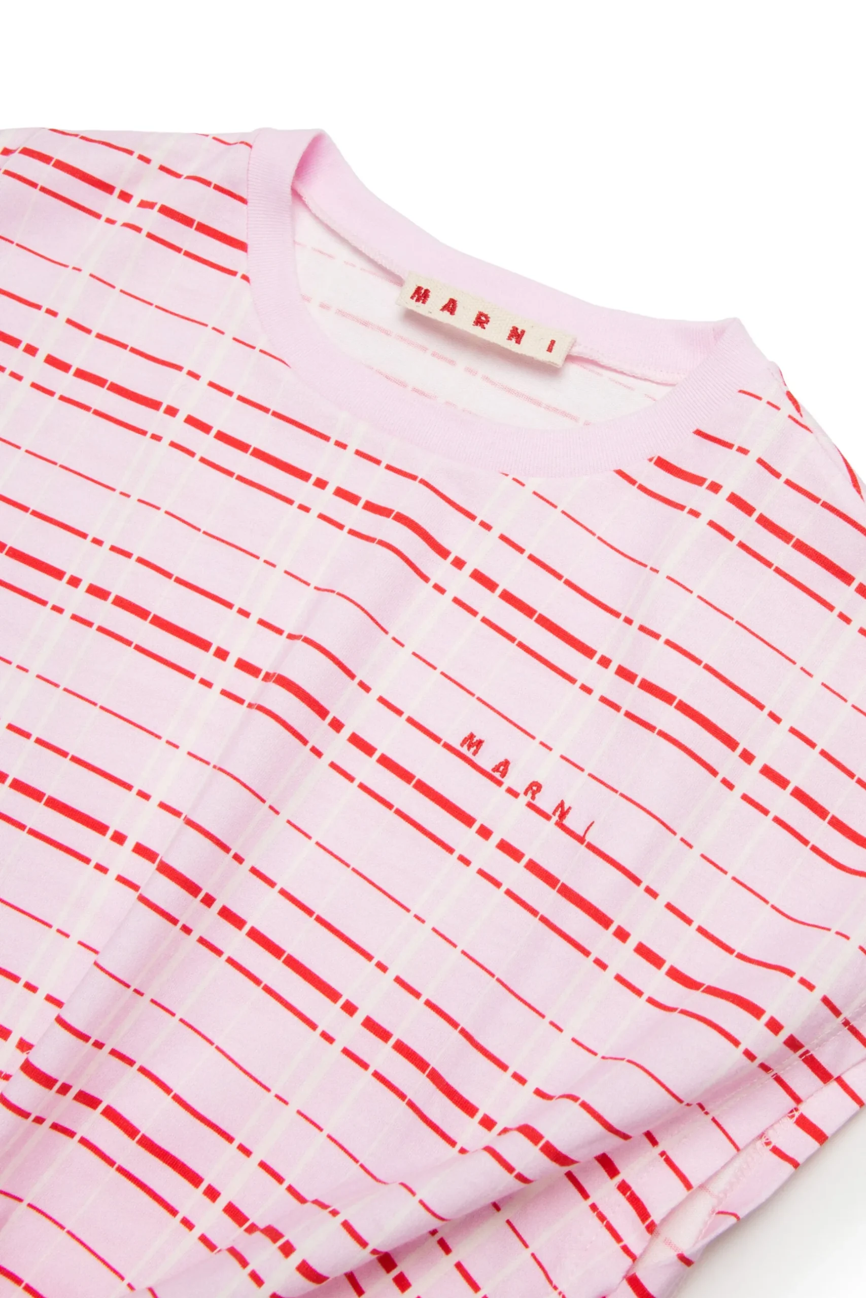MARNI T-shirt con nodo allover Check | T-Shirts
