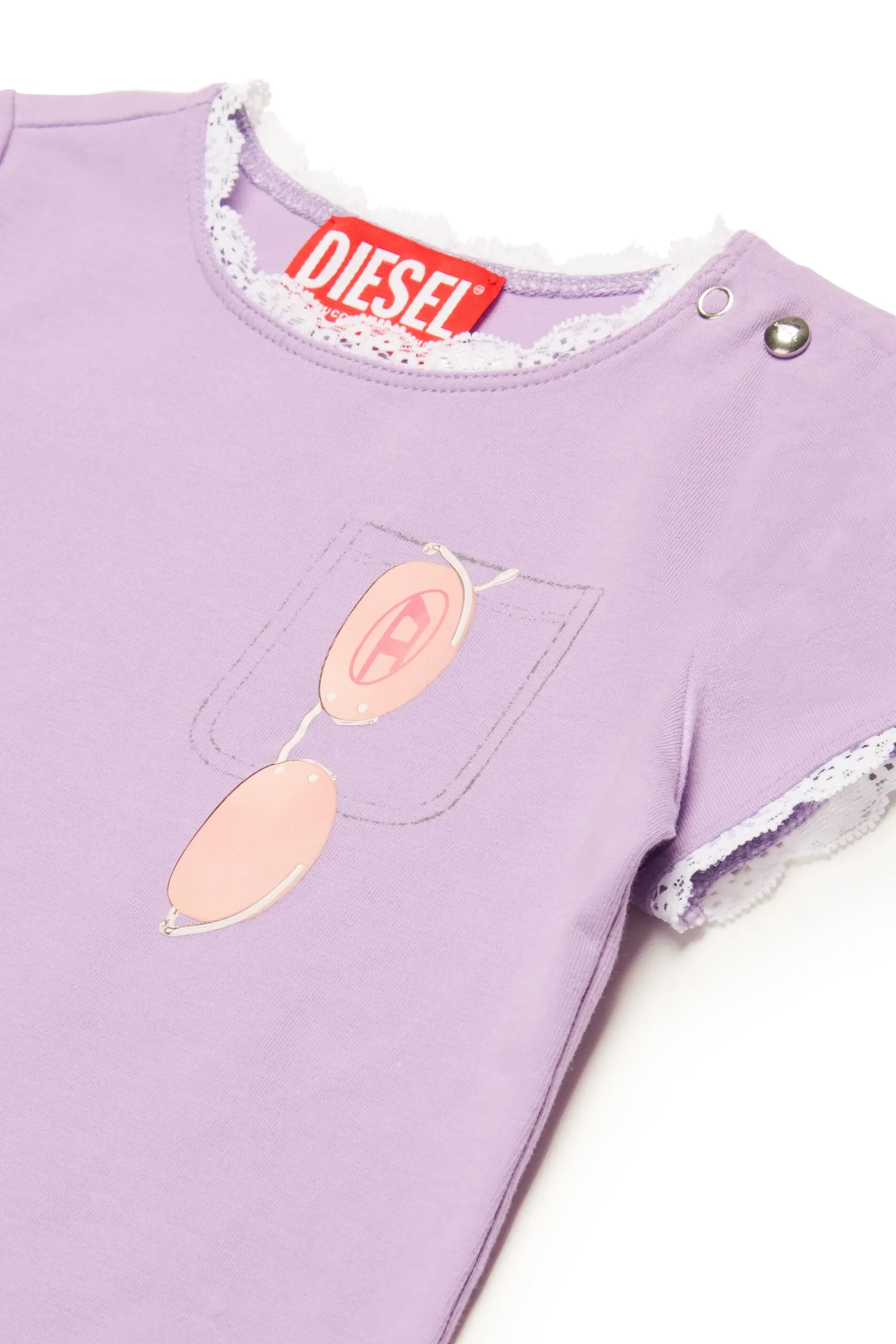 DIESEL T-shirt con pizzo e grafica Sunglasses | T-Shirt