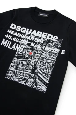 DSQUARED2 T-shirt con stampa D2 Headquarter | Bambino T-Shirts | T-Shirts