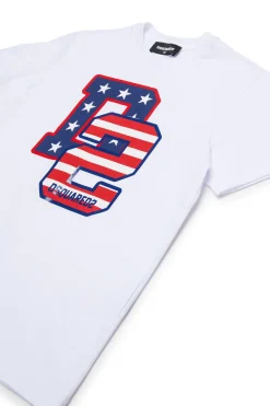 DSQUARED2 T-shirt con stampa D2 USA | Bambino T-Shirts | Activewear
