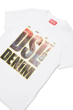 DIESEL T-shirt con stampa DSL78 Denim | Bambino T-Shirts