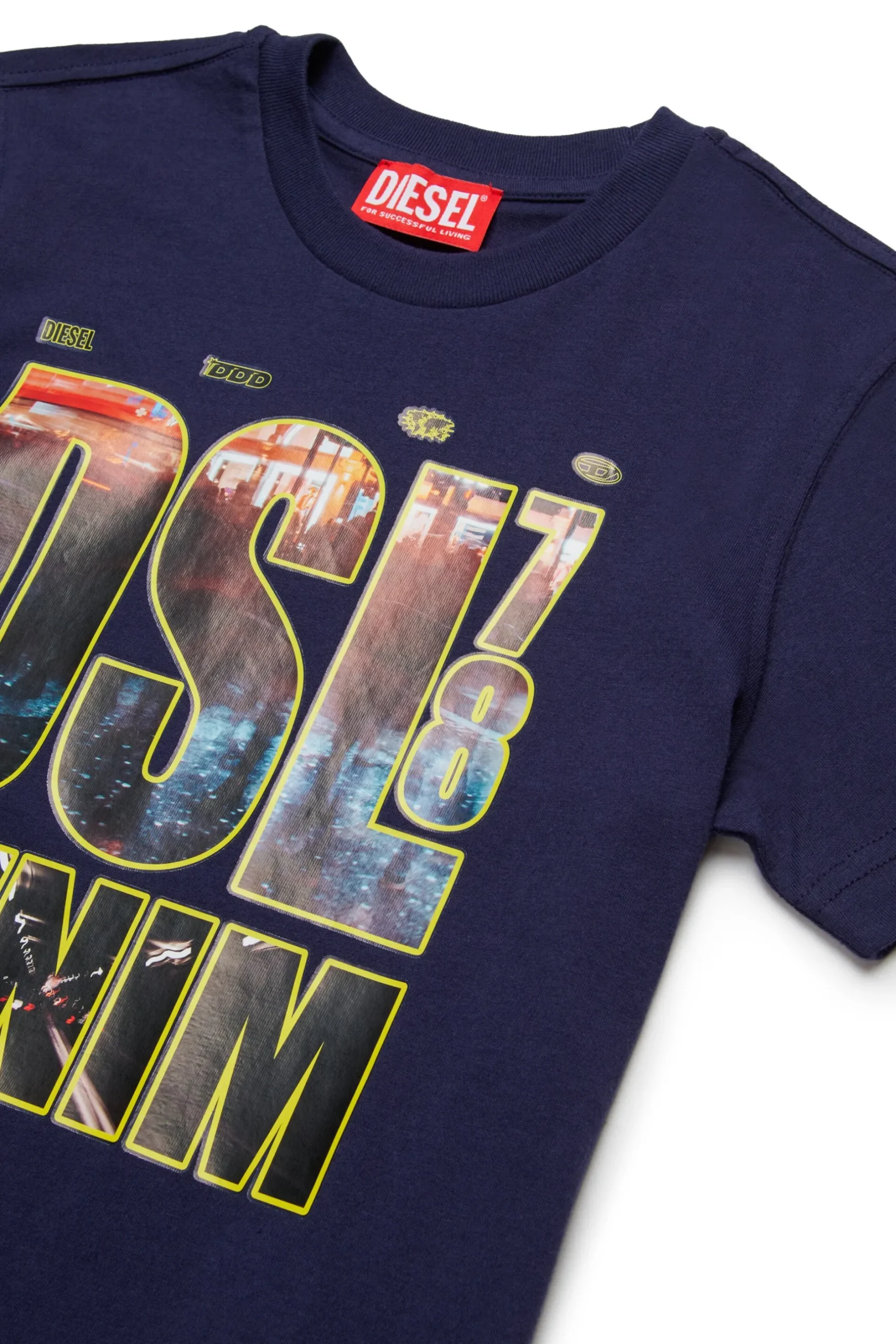 DIESEL T-shirt con stampa DSL78 Denim | Bambino T-Shirts