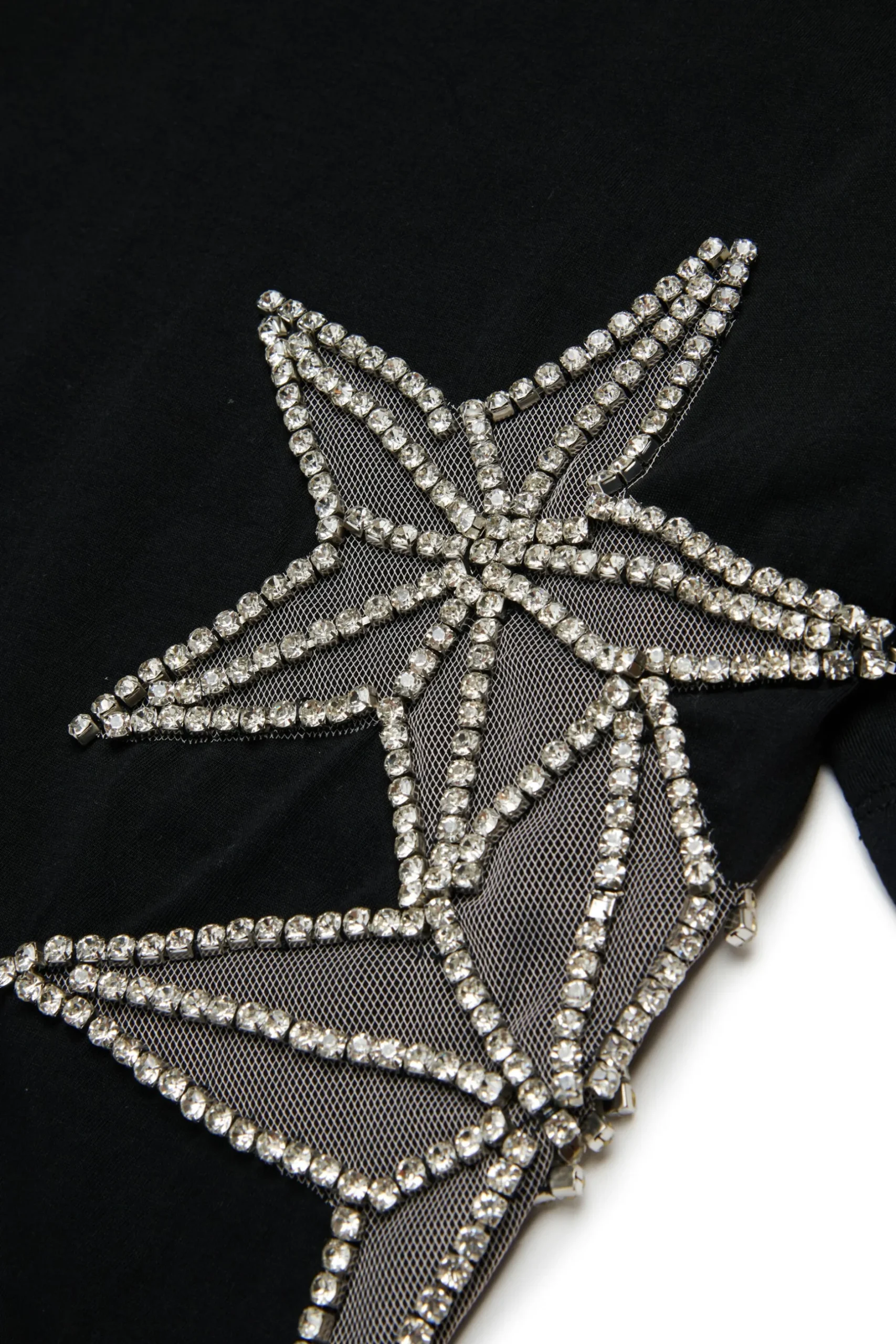 DSQUARED2 T-shirt con stelle in mesh e cristalli | T-Shirts