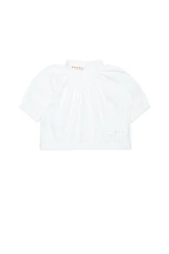 MARNI T-shirt cropped con dettagli plissé | T-Shirts
