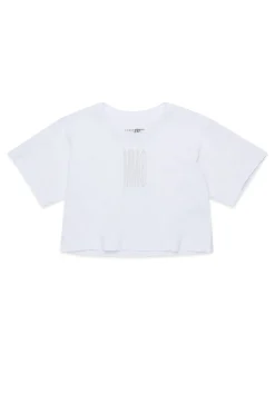 MM6 MAISON MARGIELA T-shirt cropped con logo istituzionale | Bambino T-Shirts | Logomania