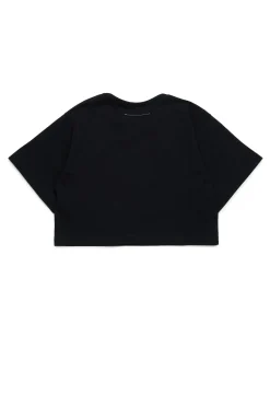 MM6 MAISON MARGIELA T-shirt cropped con logo istituzionale | Bambino T-Shirts | Logomania