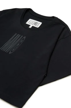 MM6 MAISON MARGIELA T-shirt cropped con logo istituzionale | Bambino T-Shirts | Logomania