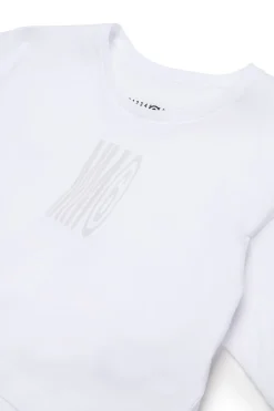 MM6 MAISON MARGIELA T-shirt cropped con logo istituzionale | Bambino T-Shirts | Logomania