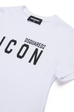 DSQUARED2 T-shirt cropped con logo ICON | Bambino T-Shirts | Activewear