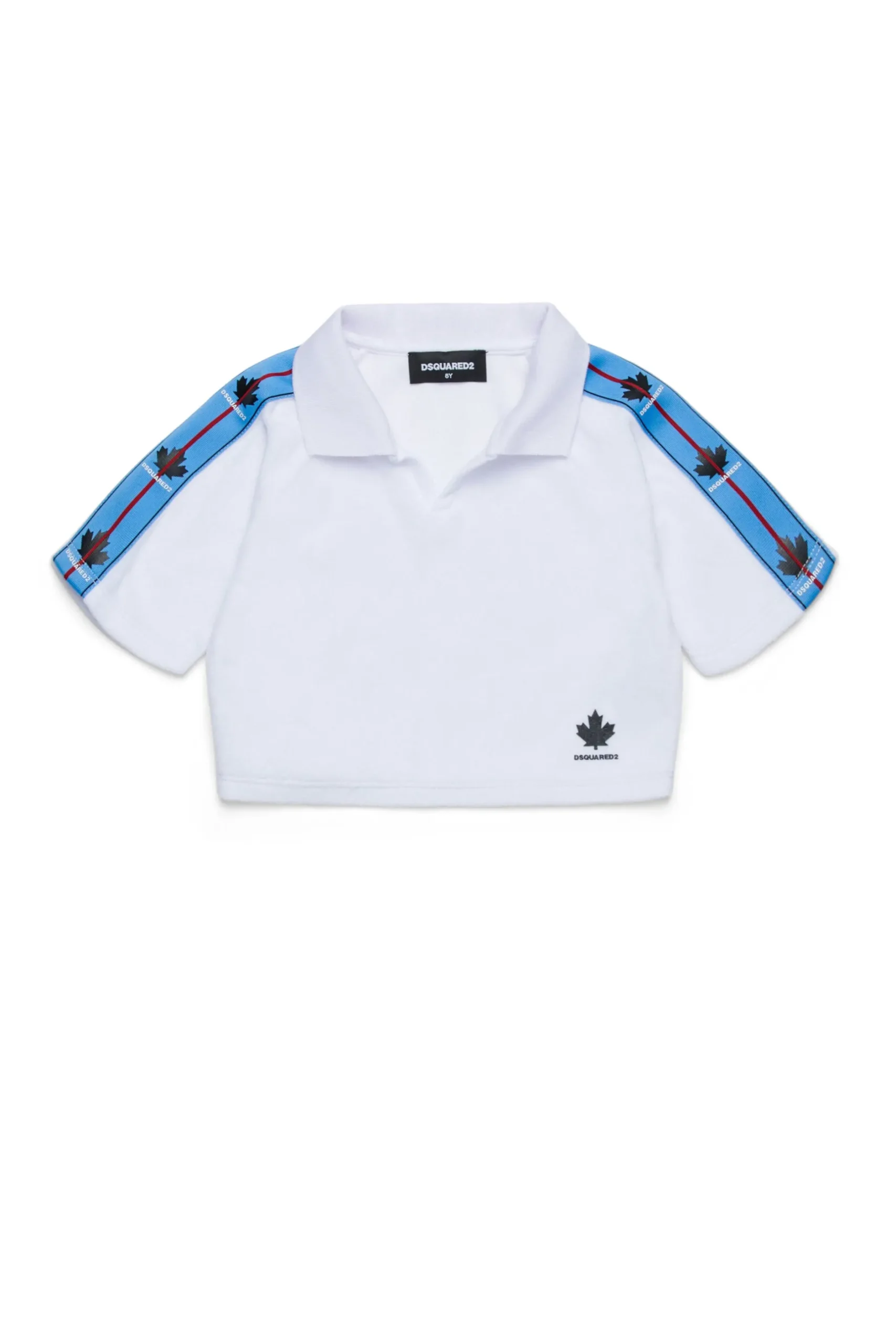 DSQUARED2 T-shirt cropped in ciniglia con nastro logato | Bambino T-Shirts | Swimwear