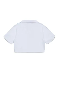 DSQUARED2 T-shirt cropped in ciniglia con nastro logato | Bambino T-Shirts | Swimwear