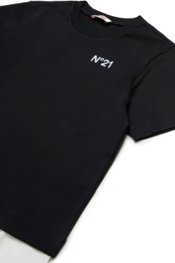 N°21 T-shirt double-layer con pizzo | T-Shirts