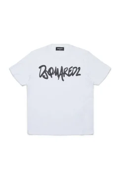 DSQUARED2 T-shirt evening con logo glitterato | Bambino T-Shirts | Logomania