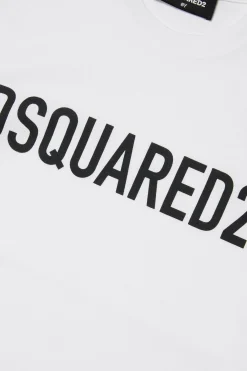 DSQUARED2 T-shirt girocollo in jersey di cotone biologico con logo | Bambino T-Shirts | T-Shirts