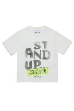 MYAR T-shirt in cotone deadstock con grafica Stand up | Bambino T-Shirts | T-Shirts