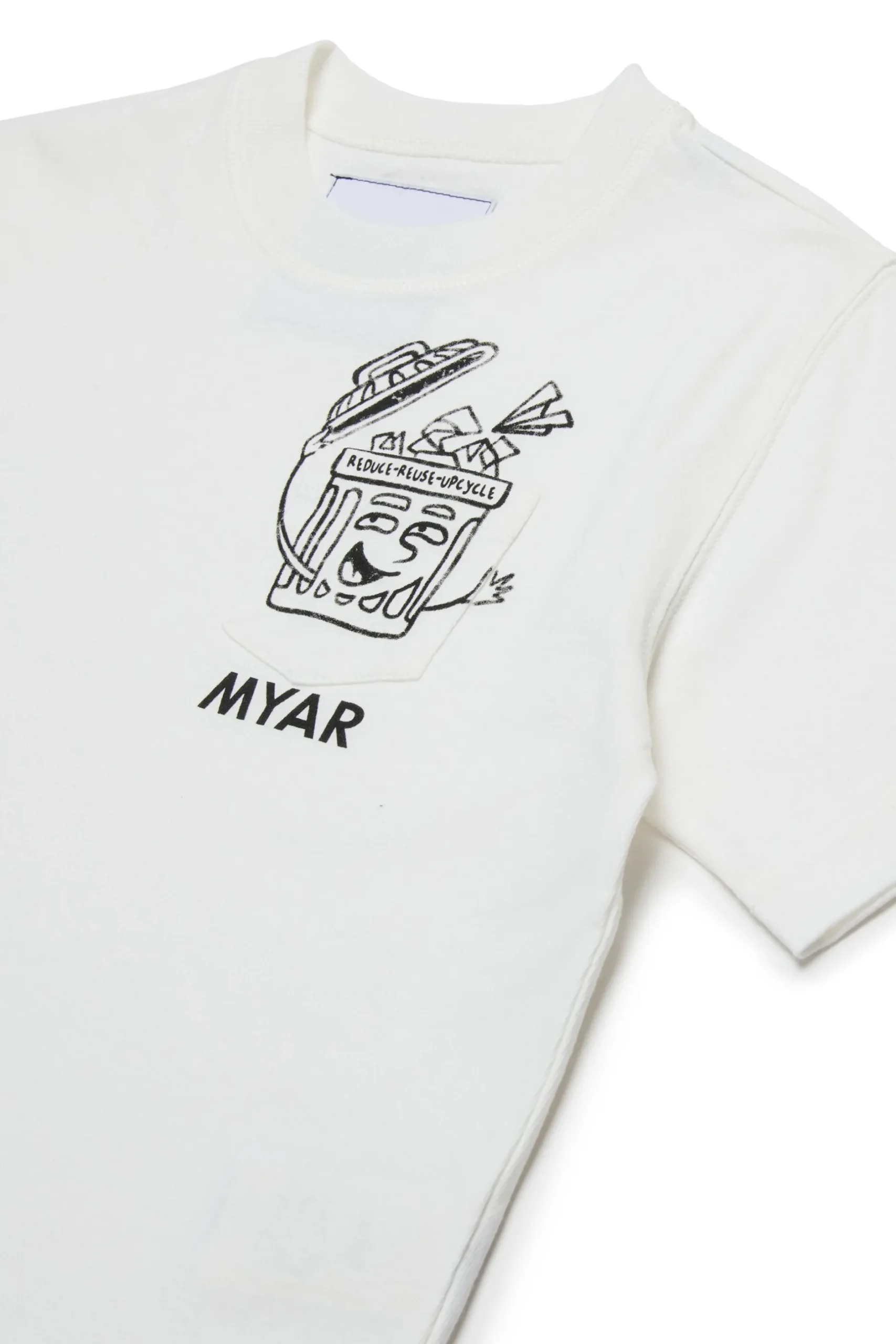 MYAR T-shirt in cotone deadstock con taschino e grafica Reuse | Bambino T-Shirts | T-Shirts