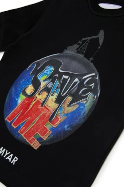 MYAR T-shirt in cotone deadstock con grafica Save me | Bambino T-Shirts | T-Shirts