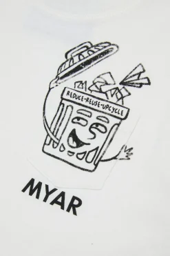 MYAR T-shirt in cotone deadstock con taschino e grafica Reuse | Bambino T-Shirts | T-Shirts