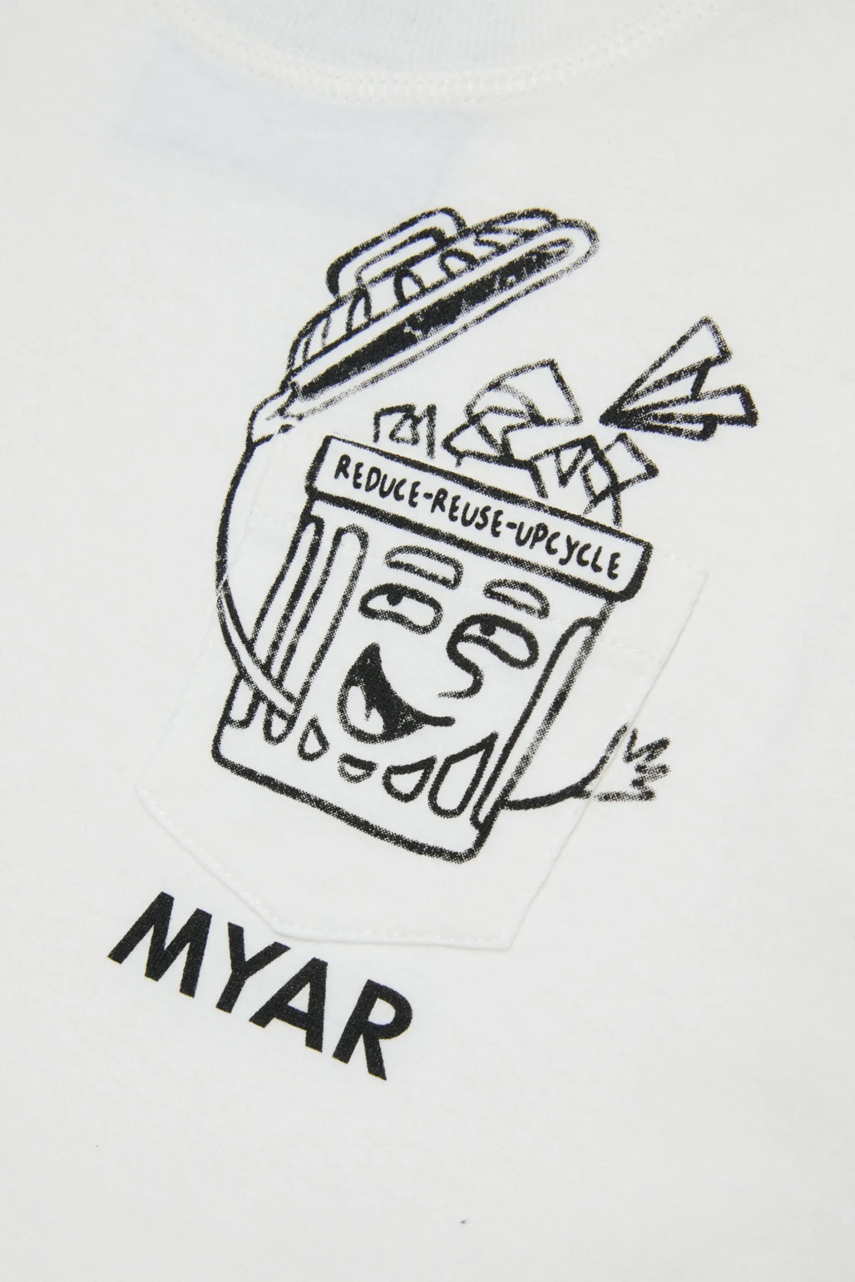 MYAR T-shirt in cotone deadstock con taschino e grafica Reuse | Bambino T-Shirts | T-Shirts