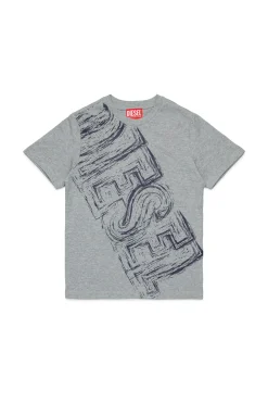 DIESEL T-shirt in jersey con logo sbiadito | Bambino T-Shirts | T-Shirts