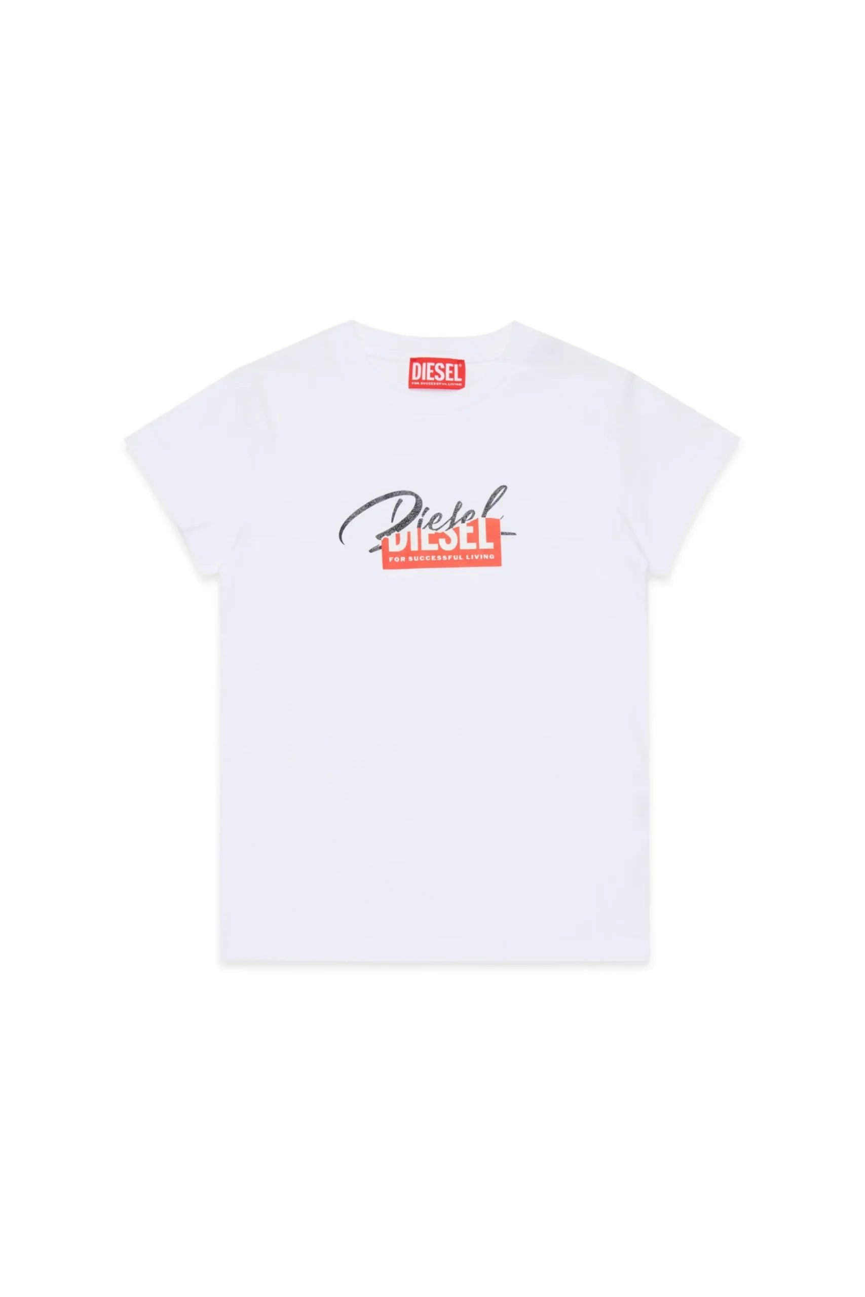 DIESEL T-shirt in jersey con logo glitter sovrapposto | T-Shirts