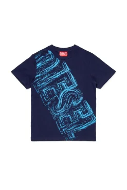 DIESEL T-shirt in jersey con logo sbiadito | Bambino T-Shirts | T-Shirts