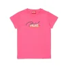 DIESEL T-shirt in jersey con logo glitter sovrapposto | T-Shirts