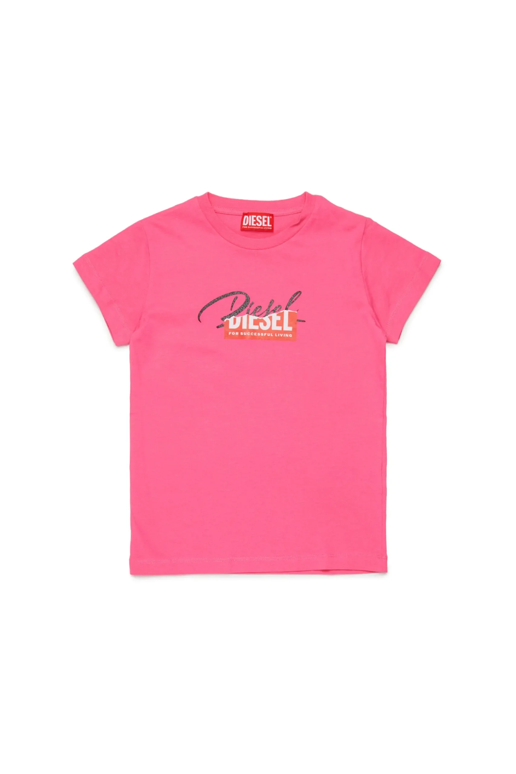 DIESEL T-shirt in jersey con logo glitter sovrapposto | T-Shirts