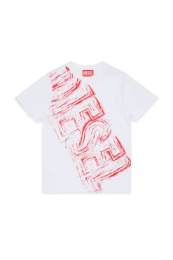 DIESEL T-shirt in jersey con logo sbiadito | Bambino T-Shirts | T-Shirts