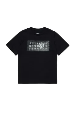 MM6 MAISON MARGIELA T-shirt in jersey con Numeric Logo Pixel | Bambino T-Shirts | Logomania